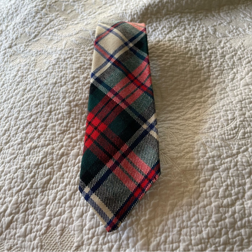 Vintage Scottish Fling Original 100% Wool Plaid Necktie